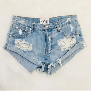 One Teaspoon | Anthropologie High Rise Shorts